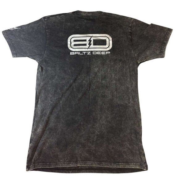 Baltz Deep Graphic Black T-Shirt XXL 100% Cotton Lion Logo Front & Back Design - Picture 2 of 6